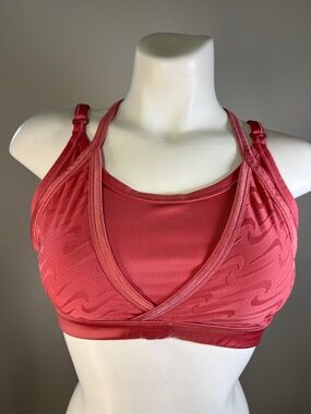 Nike Coral-Pink Low-Impact Sports Bra LARGE